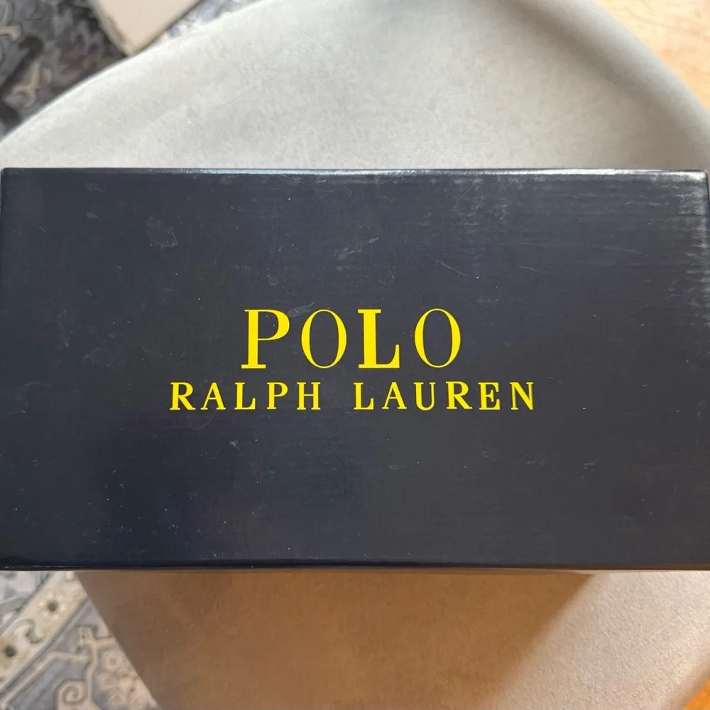 Boys Size 2 Unworn Polo by Ralph Lauren Caramel Brown Loafers - Picture 7 of 7
